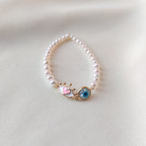 Royal Heart Pearl Bracelet 0.64 Grams, 18KT Gold